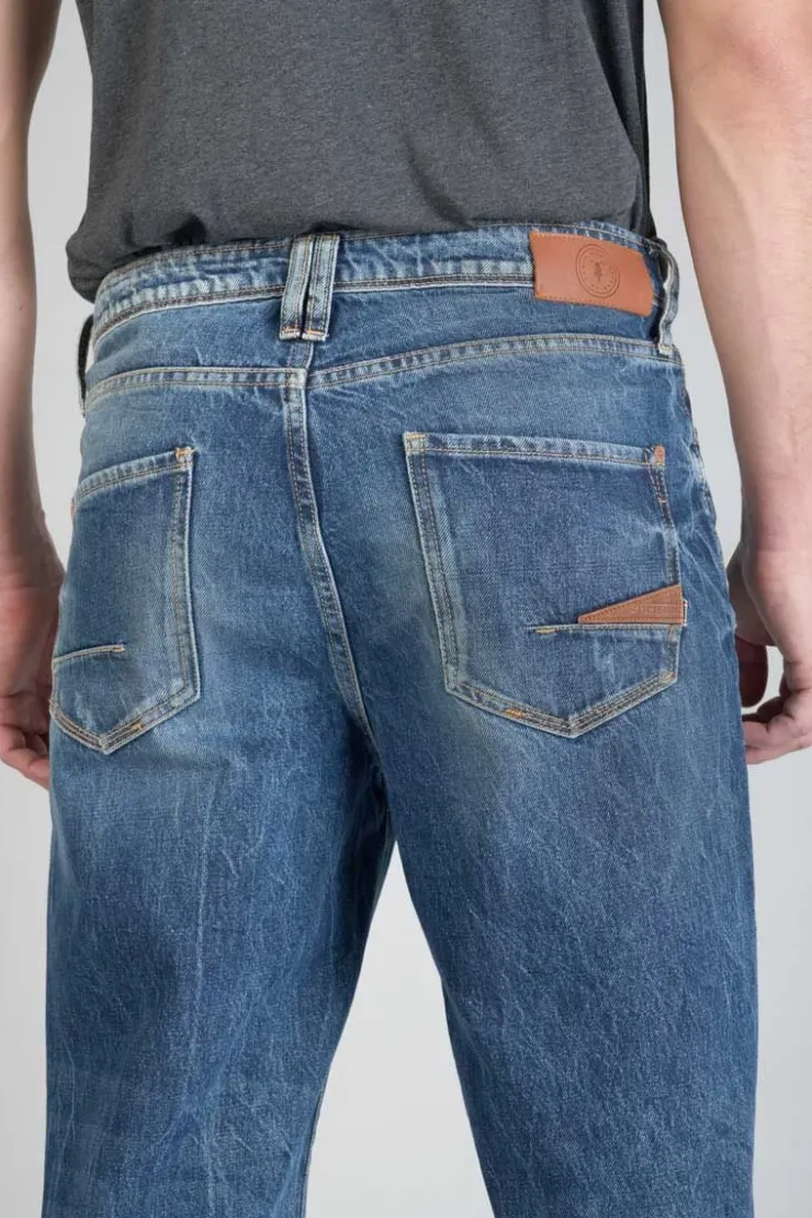 Homme Le Temps des Cerises Coupe Relax-1998 Basic 7/8Eme Jeans Vintage Destroy Bleu N°2