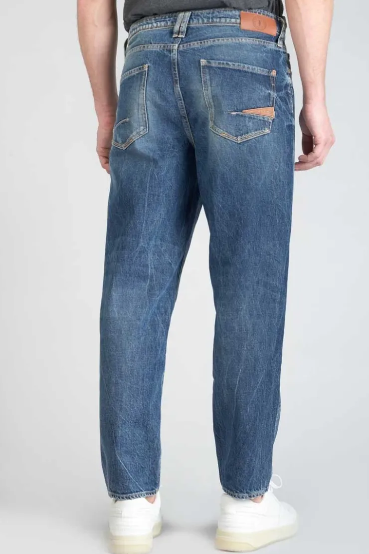 Homme Le Temps des Cerises Coupe Relax-1998 Basic 7/8Eme Jeans Vintage Destroy Bleu N°2