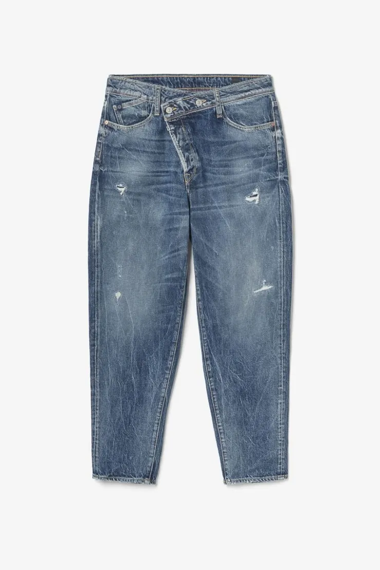 Homme Le Temps des Cerises Coupe Relax-1998 Basic 7/8Eme Jeans Vintage Destroy Bleu N°2