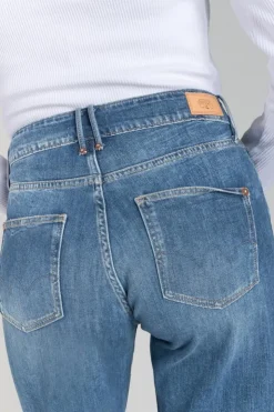 Femme Le Temps des Cerises Coupe Regular-400/18 Mom Regular Taille Haute 7/8Eme Jeans Bleu N°2