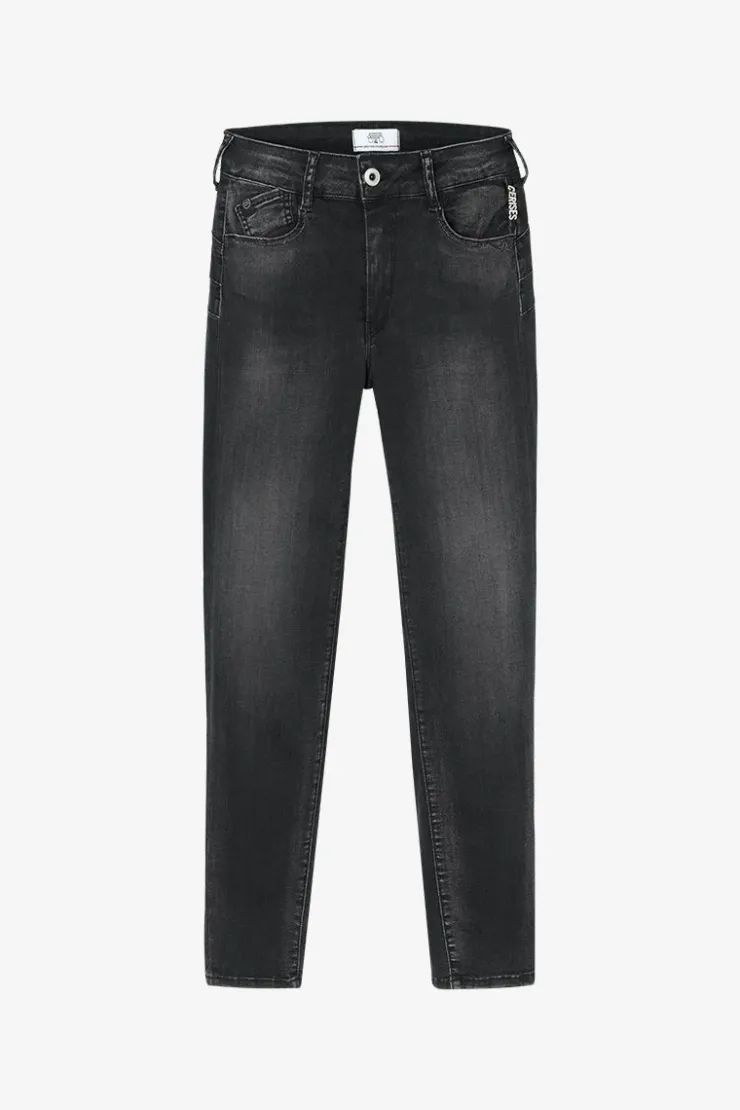 Femme Le Temps des Cerises Coupe Slim-Acya Pulp Slim Taille Haute 7/8Eme Jeans Noir N°1