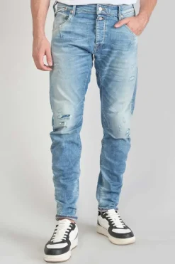 Homme Le Temps des Cerises Coupe Tapered-Alost 900/03 Tapered Arque Jeans Destroy Bleu N°4