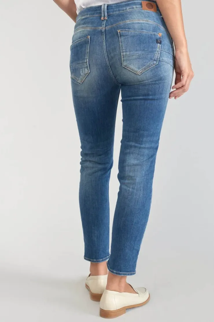 Femme Le Temps des Cerises Coupe Slim-Anil Pulp Slim Taille Haute 7/8Eme Jeans Destroy Bleu N°3