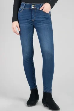 Femme Le Temps des Cerises Coupe Slim-Asti Ultra Pulp Slim Taille Haute 7/8Eme Jeans Bleu N°2