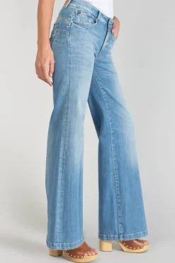 Femme Le Temps des Cerises Taille Haute-Axis Pulp Flare Taille Haute Jeans Bleu N°4