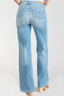 Femme Le Temps des Cerises Taille Haute-Axis Pulp Flare Taille Haute Jeans Bleu N°4