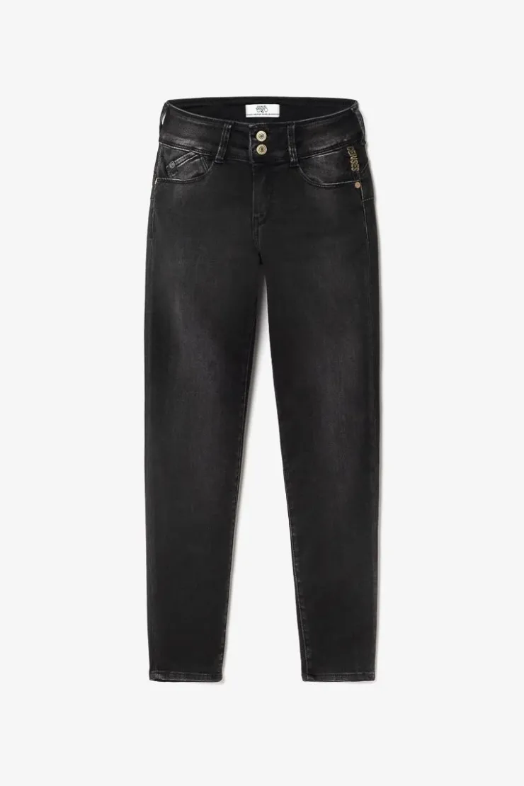 Femme Le Temps des Cerises Coupe Slim-Bari Ultra Pulp Slim Taille Haute 7/8Eme Jeans Noir N°1