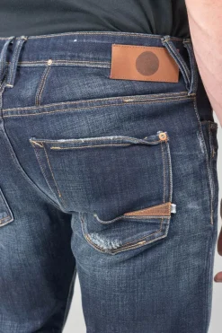 Homme Le Temps des Cerises Coupe Adjusted-Basic 600/17 Adjusted Jeans Destroy Bleu N°1