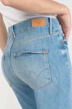 Femme Le Temps des Cerises Coupe Regular-Basic 400/18 Mom Taille Haute 7/8Eme Jeans Bleu N°4