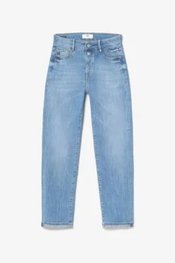 Femme Le Temps des Cerises Coupe Regular-Basic 400/18 Mom Taille Haute 7/8Eme Jeans Bleu N°4