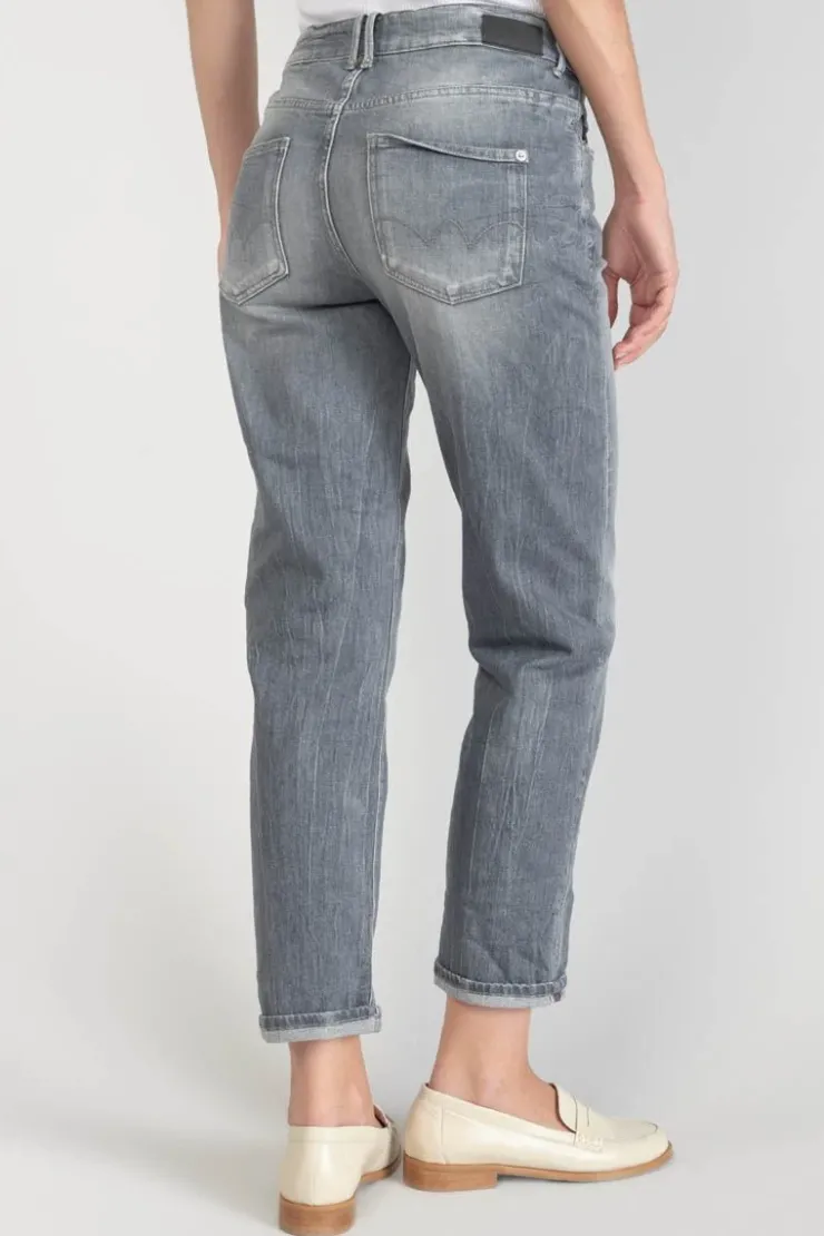 Femme Le Temps des Cerises Coupe Regular-Basic 400/18 Mom Taille Haute 7/8Eme Jeans Gris N°3