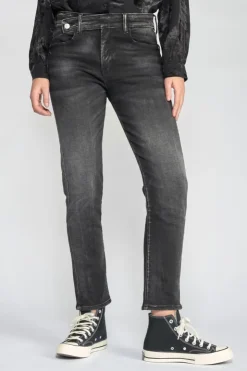 Femme Le Temps des Cerises Coupe Regular-Basic 400/17 Mom Taille Haute 7/8Eme Jeans Noir N°1