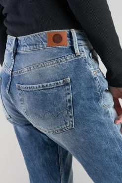 Femme Le Temps des Cerises Coupe Mom-Basic 400/20 Mom Taille Haute 7/8Eme Jeans Bleu N°4
