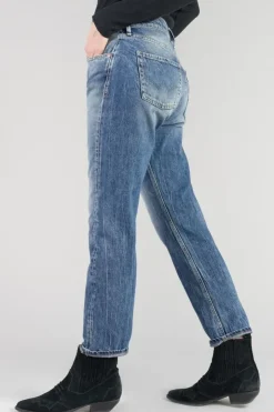 Femme Le Temps des Cerises Coupe Mom-Basic 400/20 Mom Taille Haute 7/8Eme Jeans Bleu N°4