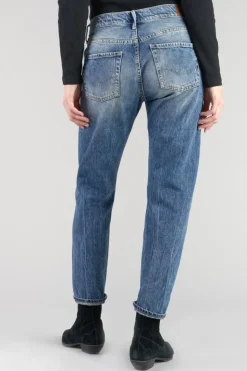 Femme Le Temps des Cerises Coupe Mom-Basic 400/20 Mom Taille Haute 7/8Eme Jeans Bleu N°4