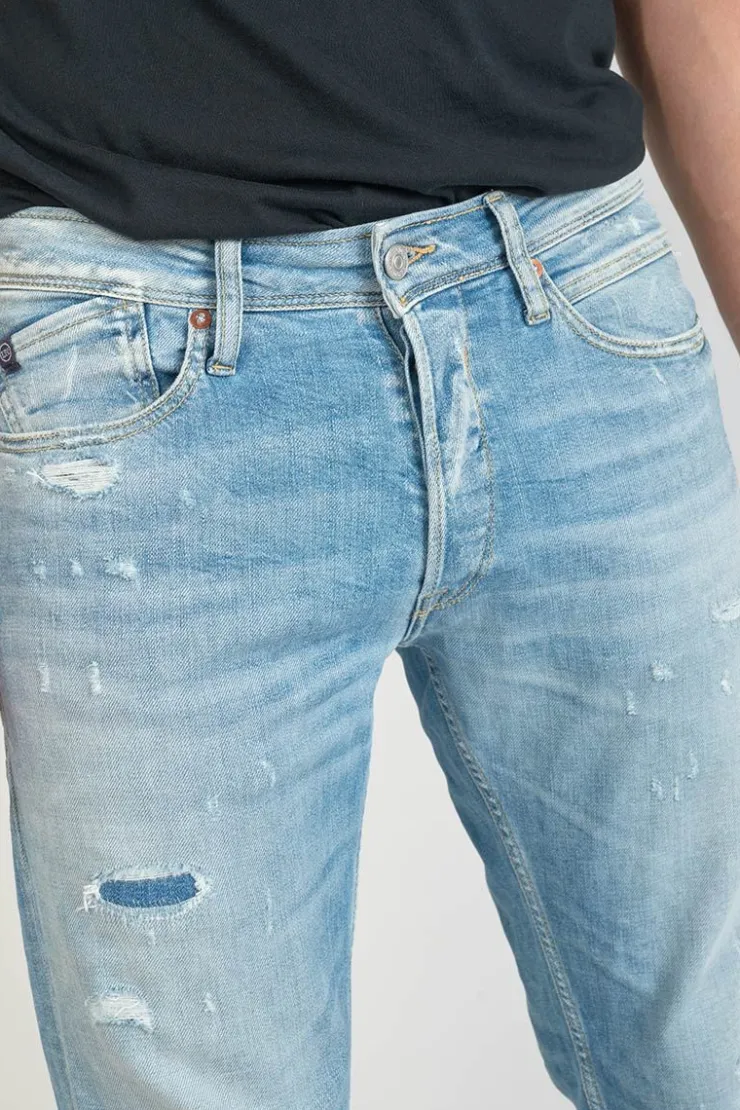 Homme Le Temps des Cerises Coupe Regular Confort-Basic 700/17 Relax Jeans Destroy Bleu N°5