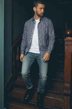 Homme Le Temps des Cerises Coupe Regular Confort-Basic 700/17 Relax Jeans Destroy Bleu N°3