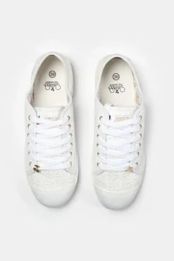 Femme Le Temps des Cerises Chaussures-Baskets Basic A Dentelle Blanche