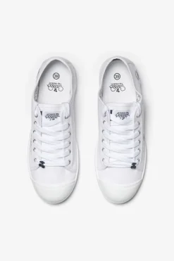 Femme Le Temps des Cerises Chaussures-Baskets Basic Blanches Brodees