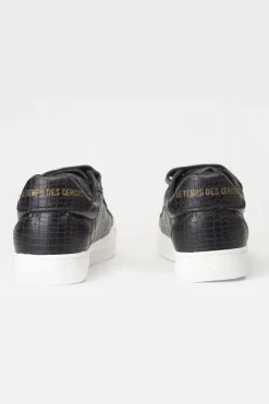 Femme Le Temps des Cerises Chaussures-Baskets Vic Noires Effet Python