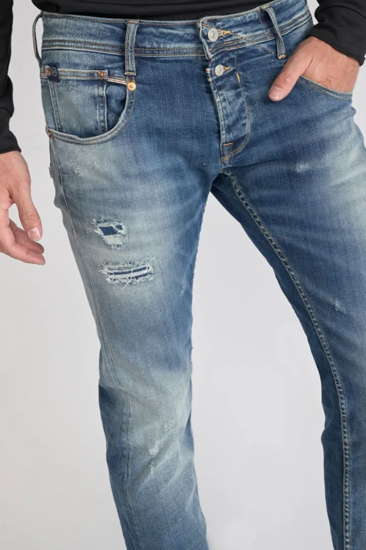 Homme Le Temps des Cerises Coupe Regular Confort-Bellarys 800/12 Regular Jeans Destroy Vintage Bleu N°3