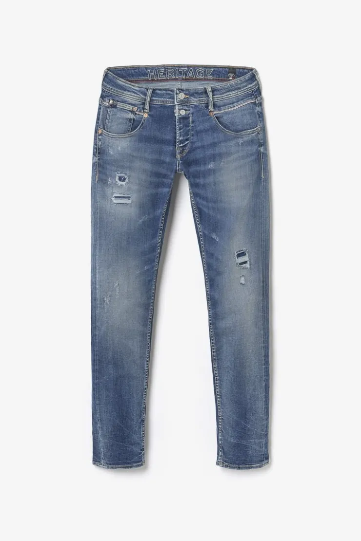 Homme Le Temps des Cerises Coupe Regular Confort-Bellarys 800/12 Regular Jeans Destroy Vintage Bleu N°3
