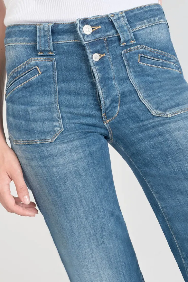 Femme Le Temps des Cerises Taille Haute-Beni Pulp Flare Taille Haute Jeans Bleu N°2