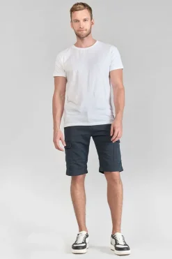 Homme Le Temps des Cerises Shorts & Bermudas-Bermuda Army Jogg Damon Bleu Nuit