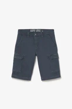 Homme Le Temps des Cerises Shorts & Bermudas-Bermuda Army Jogg Damon Bleu Nuit
