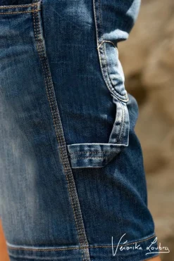 Femme Le Temps des Cerises Jupes & Shorts-Bermuda Charpentier En Jeans Bleu By Veronika Loubry