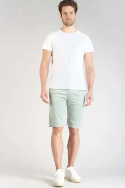 Homme Le Temps des Cerises Shorts & Bermudas-Bermuda Dromel Vert D'Eau Clair