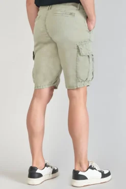Homme Le Temps des Cerises Shorts & Bermudas-Bermuda En Lin Rocca Vert Amande