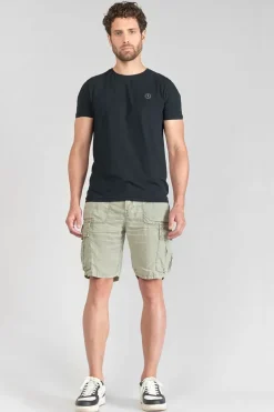 Homme Le Temps des Cerises Shorts & Bermudas-Bermuda En Lin Rocca Vert Amande