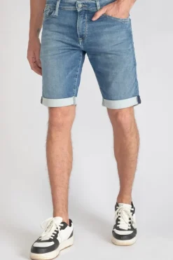 Homme Le Temps des Cerises Blue Jogg-Bermuda Jogg Bleu Clair