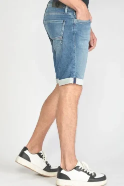 Homme Le Temps des Cerises Blue Jogg-Bermuda Jogg Bleu Clair