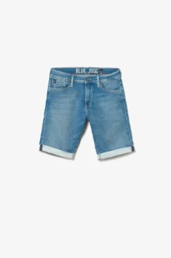 Homme Le Temps des Cerises Blue Jogg-Bermuda Jogg Bleu Clair