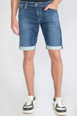 Homme Le Temps des Cerises Blue Jogg-Bermuda Jogg Bleu Moyen