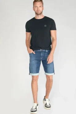 Homme Le Temps des Cerises Blue Jogg-Bermuda Jogg Bleu Moyen