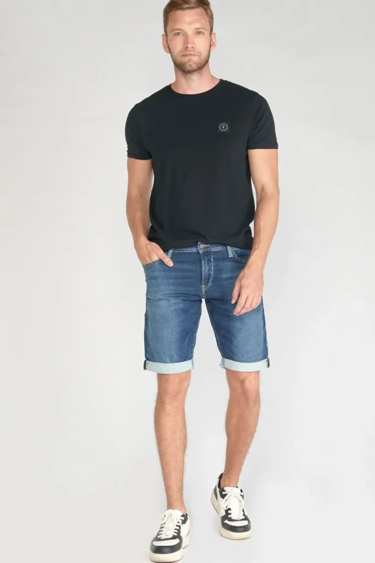 Homme Le Temps des Cerises Blue Jogg-Bermuda Jogg Bleu Moyen