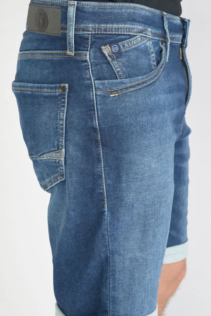 Homme Le Temps des Cerises Blue Jogg-Bermuda Jogg Bleu Moyen