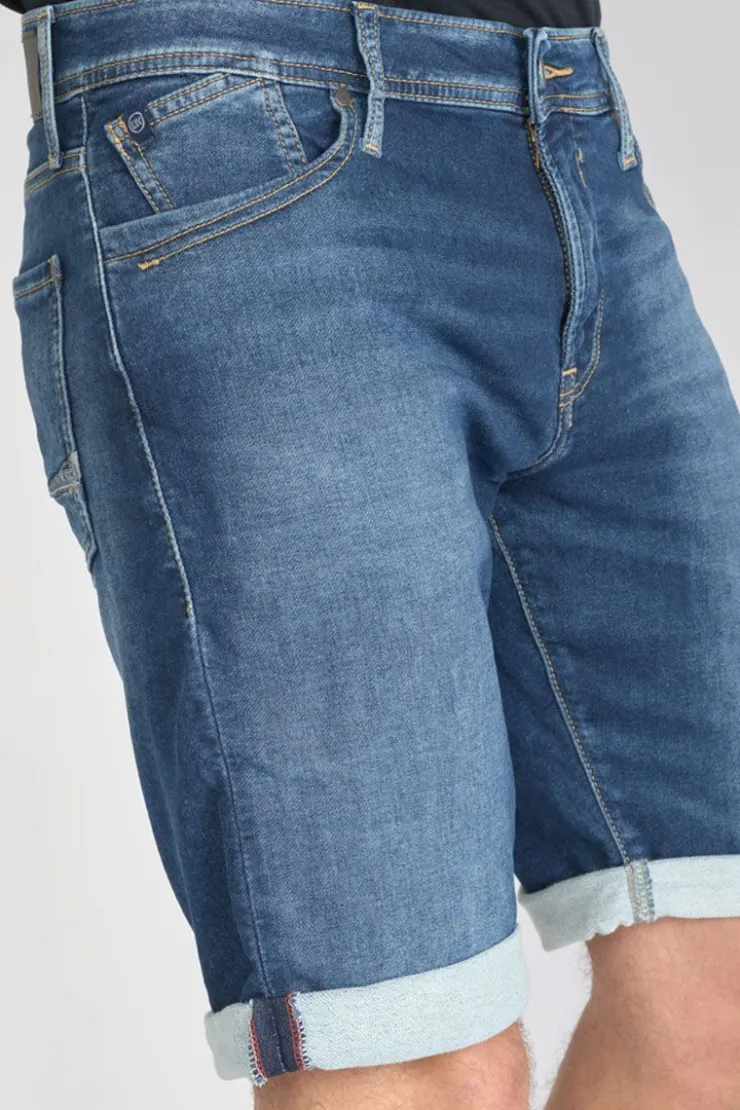 Homme Le Temps des Cerises Blue Jogg-Bermuda Jogg Bleu Moyen