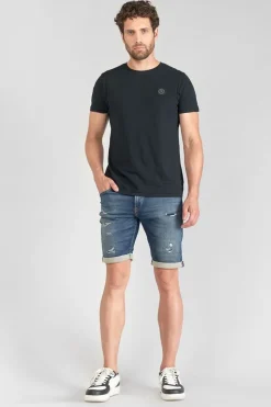 Homme Le Temps des Cerises Blue Jogg-Bermuda Jogg Oc Bleu Delave Destroy