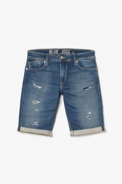 Homme Le Temps des Cerises Blue Jogg-Bermuda Jogg Oc Bleu Delave Destroy