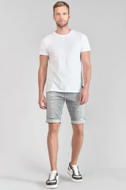 Homme Le Temps des Cerises Blue Jogg-Bermuda Jogg Oc Gris Delave Destroy