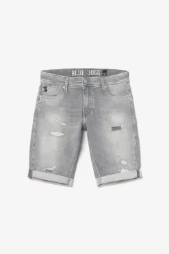 Homme Le Temps des Cerises Blue Jogg-Bermuda Jogg Oc Gris Delave Destroy