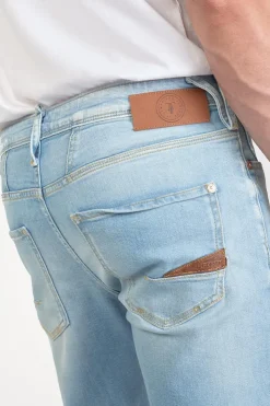 Homme Le Temps des Cerises Bermudas-Bermuda Laredo En Jeans Bleu Clair Delave