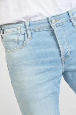 Homme Le Temps des Cerises Bermudas-Bermuda Laredo En Jeans Bleu Clair Delave
