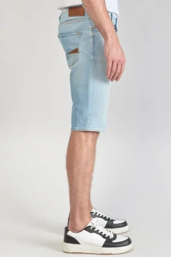 Homme Le Temps des Cerises Bermudas-Bermuda Laredo En Jeans Bleu Clair Delave