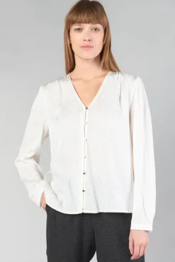 Femme Le Temps des Cerises Tops-Blouse Frano En Jacquard Creme