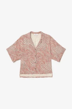 Femme Le Temps des Cerises Chemises-Blouse Freila A Motif Orange Et Noir